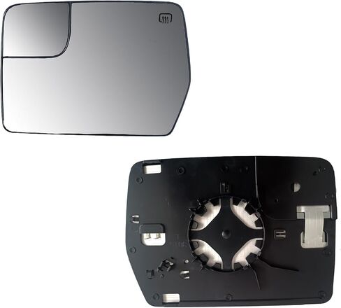 زجاج مرآة الرؤية الجانبية للسائق، زجاج مرآة متوافق مع 2011 2012 2013 2014 Ford F150، مرايا مع حامل خلفي - استبدل BL3Z-17K707-E in Kuwait