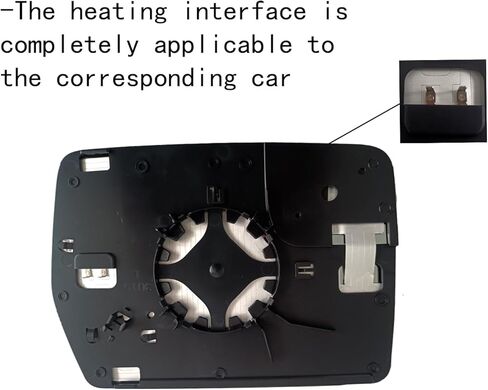 زجاج مرآة الرؤية الجانبية للسائق، زجاج مرآة متوافق مع 2011 2012 2013 2014 Ford F150، مرايا مع حامل خلفي - استبدل BL3Z-17K707-E in Kuwait