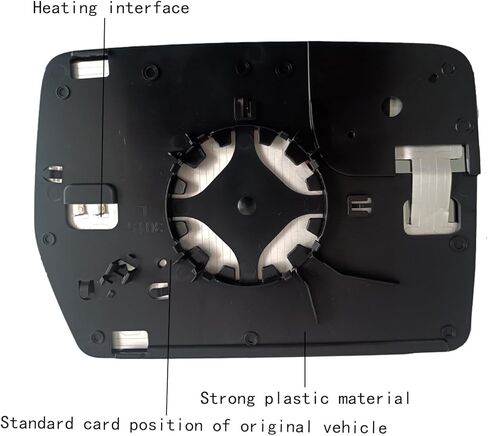 زجاج مرآة الرؤية الجانبية للسائق، زجاج مرآة متوافق مع 2011 2012 2013 2014 Ford F150، مرايا مع حامل خلفي - استبدل BL3Z-17K707-E in Kuwait