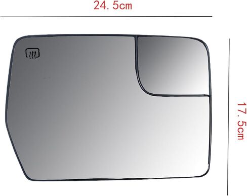 زجاج مرآة الرؤية الجانبية للسائق، زجاج مرآة متوافق مع 2011 2012 2013 2014 Ford F150، مرايا مع حامل خلفي - استبدل BL3Z-17K707-E in Kuwait