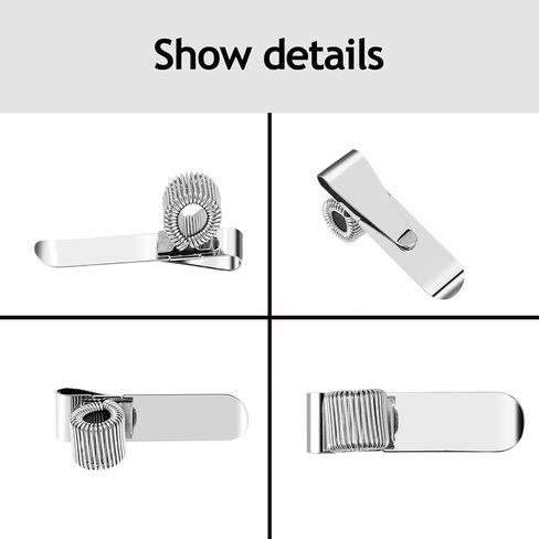 12 Pieces Metal Pen Clip Holder Loop Stainless Steel Pen Pencil Holder Loop Organizer for Notebook and Clipboard in Home, Office, Pocket, Silver in Saudi Arabia