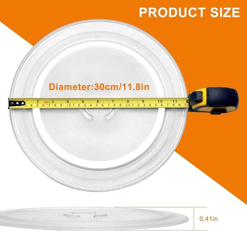 4393799 يناسب استبدال لوحة زجاجية للميكروويف من Whirl-pool Ken-more - لوحة زجاجية مستديرة للميكروويف مقاس 11.8 بوصة in Kuwait