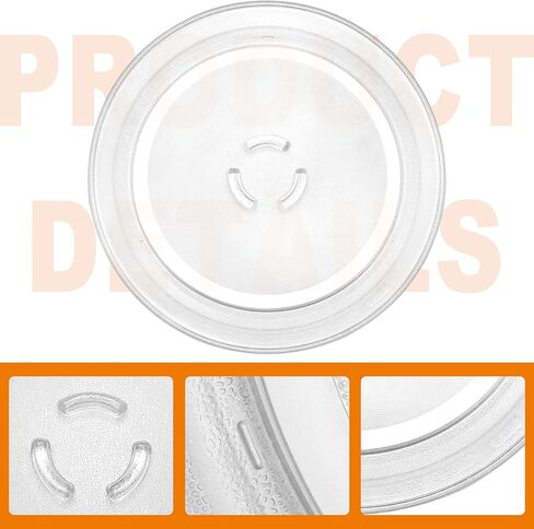 4393799 يناسب استبدال لوحة زجاجية للميكروويف من Whirl-pool Ken-more - لوحة زجاجية مستديرة للميكروويف مقاس 11.8 بوصة in Kuwait