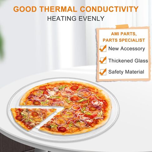 4393799 يناسب استبدال لوحة زجاجية للميكروويف من Whirl-pool Ken-more - لوحة زجاجية مستديرة للميكروويف مقاس 11.8 بوصة in Kuwait