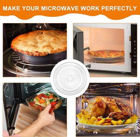 4393799 يناسب استبدال لوحة زجاجية للميكروويف من Whirl-pool Ken-more - لوحة زجاجية مستديرة للميكروويف مقاس 11.8 بوصة in Kuwait