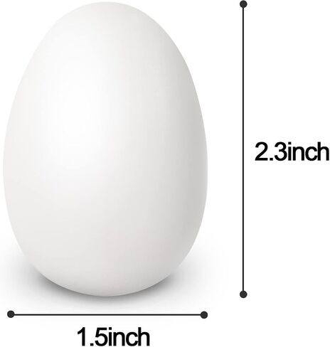 Sallyfashion 60 Pcs White Plastic Eggs，Paintable Easter Eggs Plastic Easter Egg Fake Eggs for Crafts Easter Hunts Basket Fillers Easter Gift Party Favor in Saudi Arabia