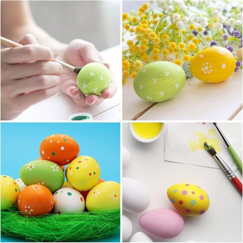 Sallyfashion 60 Pcs White Plastic Eggs，Paintable Easter Eggs Plastic Easter Egg Fake Eggs for Crafts Easter Hunts Basket Fillers Easter Gift Party Favor in Saudi Arabia