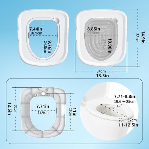 Cat Toilet Seat Training Kit,Removable Reusable Universal Cat Toilet Trainer,Home Urinal Seat Potty for Puppy & Small Pet in Saudi Arabia