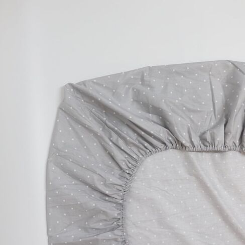 100% Cotton Crib Bedding Set for Baby Boys Girls,3 Pcs Baby Bed Linen Include Duvet Cover,Fitted Sheet,Pillowcase,Nursery Decoration,No Filler (Beige) in Saudi Arabia