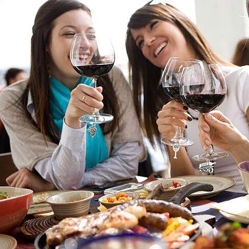 WOCRAFT 50 Sets Craft Supplies Wine Glass Charms Markers Wine Tasting Party Decoration Supplies Gift with 25mm Strong Stainless Steel Wine Glass Charm Rings (M307+10575) in Saudi Arabia
