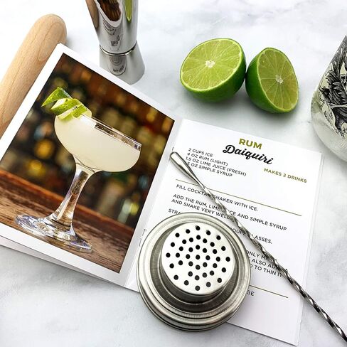 Premium Cocktail Shaker Kit Bar Gift Set with Mason Jar, Jigger, Spoon, Wooden Muddler, Recipe Book in Saudi Arabia