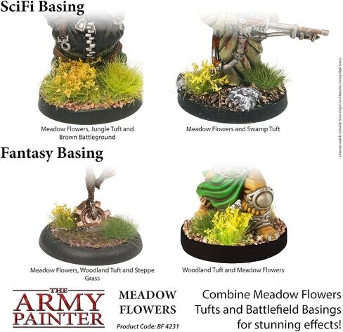 The Army Painter Battlefields، XP - مجموعة نماذج التضاريس Meadow Flowers Tuft Terrain للقواعد المصغرة والديوراما - 77 قطعة، 3 أحجام in Saudi Arabia