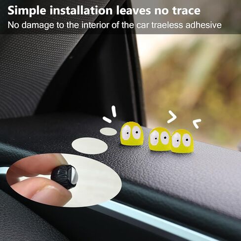 30 قطعة من ملصقات السيارات، ملحقات سيارة أنمي صغيرة لطيفة لمرآة الرؤية الخلفية، ديكورات مضحكة للسيارة، هدايا داخلية للوحة القيادة - وردي in Kuwait