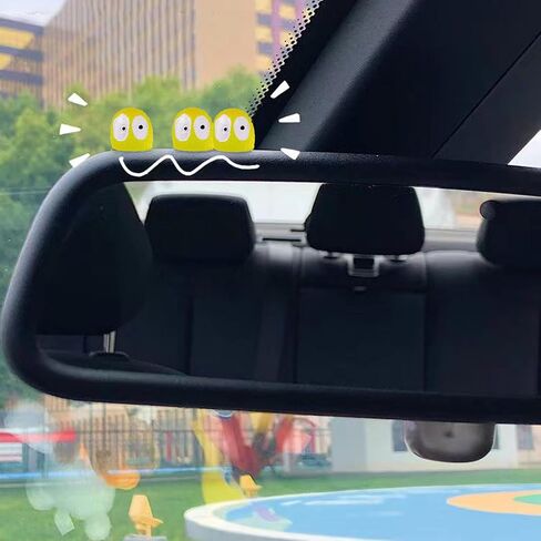 30 قطعة من ملصقات السيارات، ملحقات سيارة أنمي صغيرة لطيفة لمرآة الرؤية الخلفية، ديكورات مضحكة للسيارة، هدايا داخلية للوحة القيادة - وردي in Kuwait