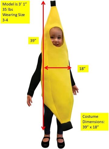Rasta Imposta Ultimate Banana Tropical Fruit Halloween Costume, Child Size 3-4 in Saudi Arabia