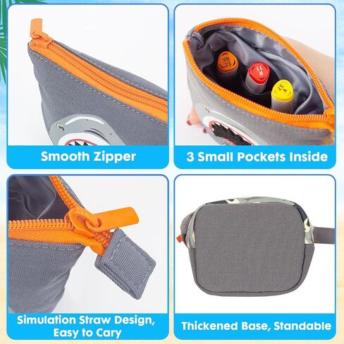 Standing Pencil Case Cute Shark Telescopic Pen Holder Pop Up Stationery Pouch Makeup Cosmetics Bag for School Students Office Girls Boys Teens Women in Saudi Arabia
