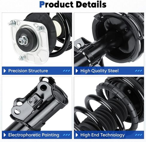 Front Complete Struts Assembly Shock Absorber w/Coil Spring Compatible with 2003-2013 Volvo XC90, Replace for 11485 11486（Set of 2） in Saudi Arabia