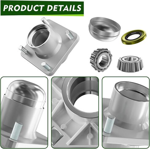 Panglong Club Car DS Front Hub Assembly, Aluminum Front Hub and Bearing 1pcs or 2pcs, Suitable for 1974-2003 Club Car DS Golf Carts, Replace OEM#1011892 in Kuwait