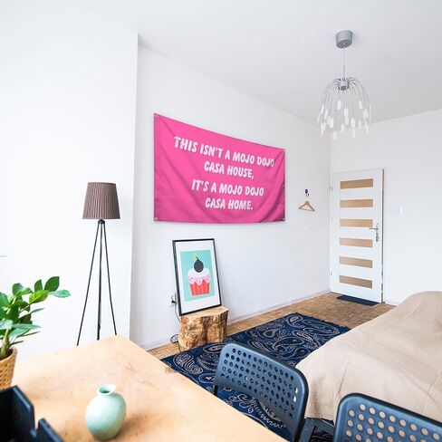 Funny Banner for Living Room, Bedroom, Kitchen, Bathroom, Outdoor Tapestry Banner with 4 Brass Grommets 3X5FT in Saudi Arabia