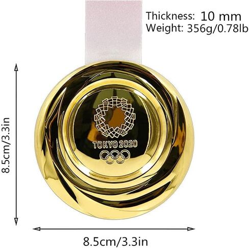 1x ميدالية ذهبية كبيرة 1:1 نسخة طبق الأصل من اليابان طوكيو الألعاب الأولمبية فريق أبطال العالم ألعاب الأطفال جائزة أفضل هدية للأشخاص الذين يحبون الرياضة 12.70 أونصة in Kuwait