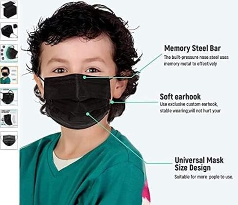 50 Pcs 3 Ply Disposbale Face Cartoon Mask For Kid in Saudi Arabia
