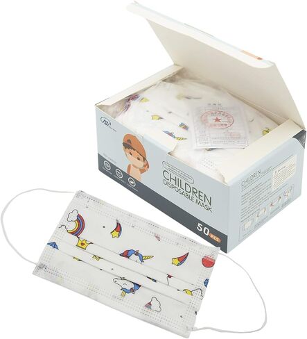 50 Pcs 3 Ply Disposbale Face Cartoon Mask For Kid in Saudi Arabia