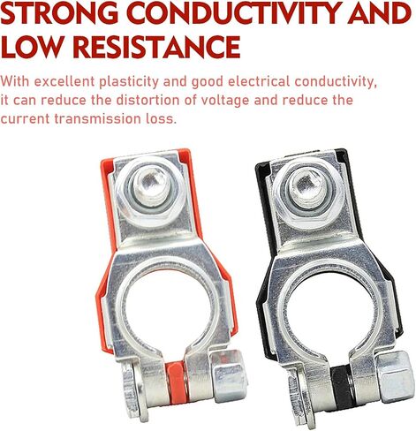 gunhunt 2 PCS Car Cable Terminal Kit, Negative and Positive Cable Connectors, Metal Automotive Parts, Quick Release Cable Folder, Universal for Most Vehicles (Multicolored) in Saudi Arabia
