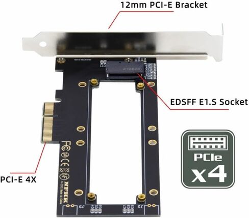CY Adapter PCI-E 4.0 4X Host Adapter to NVMe Ruler 1U GEN-Z EDSFF 9.5mm 15mm 25mm Thickness Short SSD E1.S with Heat Sink PM9A3 PM9D3 P5801X Carrier Adapter in Saudi Arabia