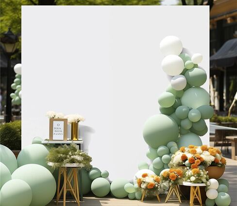 6.6 FT Square White Backdrop Cover Rectangle Arch Backdrop Cover Spandex Fitted Chiara Backdrop Cover for Wedding Birthday Party Engagement Baby Shower Arch Stand Backgrounds Decorations in Saudi Arabia