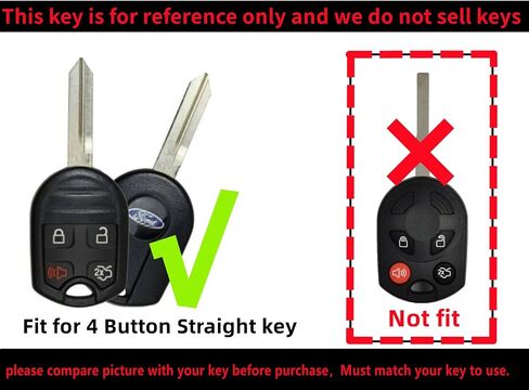 Silicone Rubber Key Fob Cover Compatible with 2006-2015 Ford Edge Escape Expedition Explorer F-150 F-250 Super F-350 Super Flex Focus Fusion Mustang Taurus X Lincoln Navigator in Saudi Arabia