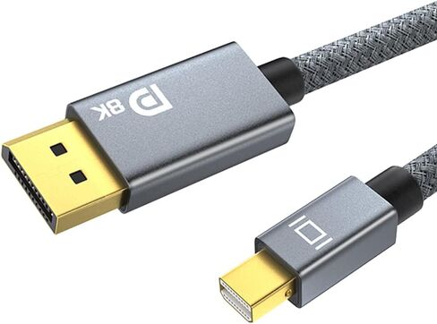 كابل 8K Mini DisplayPort إلى Displayport 1.4 بطول 10 أقدام، كابل Thunderbolt إلى DP 8K@60 هرتز 4K@144 هرتز Thunderbolt 2 (مخرج فيديو) متوافق مع أجهزة MacBook وiMac وMac Mini إلى شاشة DP in Saudi Arabia