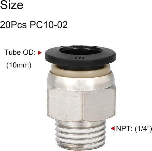 6mm OD x 4mm OD Plastic Push to Connect Tube Fitting, Reducing Pneumatic Quick Straight Connector Coupler, 40PCS in Saudi Arabia