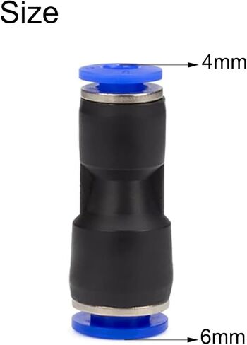 6mm OD x 4mm OD Plastic Push to Connect Tube Fitting, Reducing Pneumatic Quick Straight Connector Coupler, 40PCS in Saudi Arabia