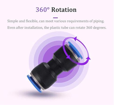 6mm OD x 4mm OD Plastic Push to Connect Tube Fitting, Reducing Pneumatic Quick Straight Connector Coupler, 40PCS in Saudi Arabia
