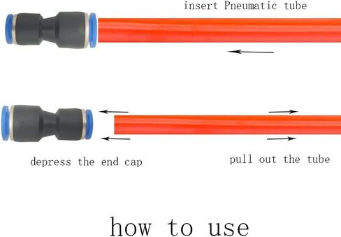 6mm OD x 4mm OD Plastic Push to Connect Tube Fitting, Reducing Pneumatic Quick Straight Connector Coupler, 40PCS in Saudi Arabia