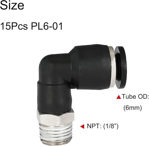 6 مم OD × 4 مم OD دفع بلاستيكي لتوصيل تركيب الأنبوب، مما يقلل من وصلة التوصيل المستقيمة الهوائية السريعة، 40 قطعة in Kuwait