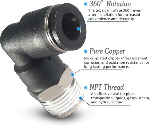 6 مم OD × 4 مم OD دفع بلاستيكي لتوصيل تركيب الأنبوب، مما يقلل من وصلة التوصيل المستقيمة الهوائية السريعة، 40 قطعة in Kuwait