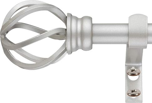 قضيب ستارة قفص ديكوبوليتان 5/8 بوصة، من 48 إلى 86 بوصة، فضي عتيق in Kuwait