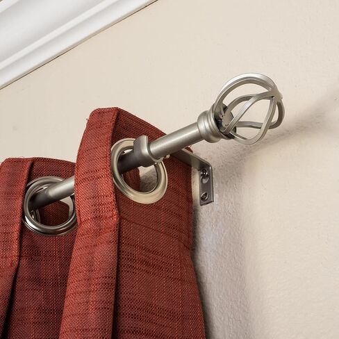 قضيب ستارة قفص ديكوبوليتان 5/8 بوصة، من 48 إلى 86 بوصة، فضي عتيق in Kuwait