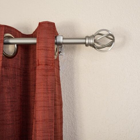 قضيب ستارة قفص ديكوبوليتان 5/8 بوصة، من 48 إلى 86 بوصة، فضي عتيق in Kuwait