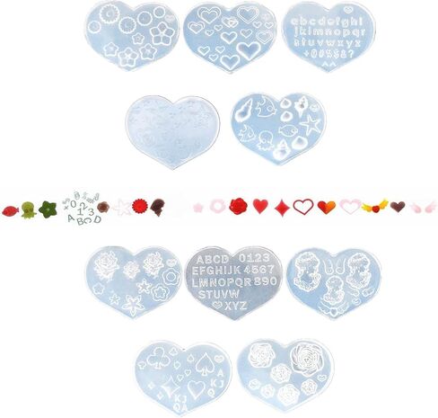 10 Pieces Nail Decoration Silicone Mold Resin Nail Art Casting Molds DIY Manicure Crystal Phone case Decoration (A11-A20) in Saudi Arabia