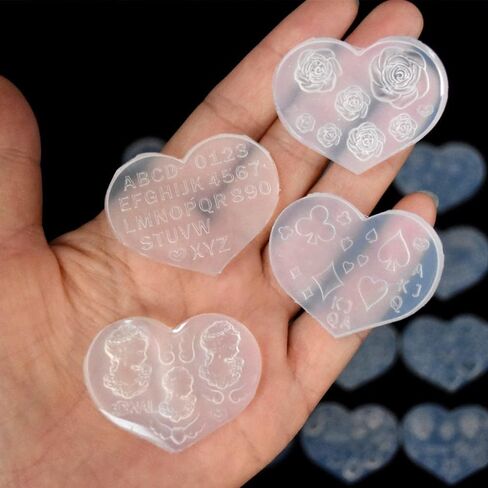 10 Pieces Nail Decoration Silicone Mold Resin Nail Art Casting Molds DIY Manicure Crystal Phone case Decoration (A11-A20) in Saudi Arabia