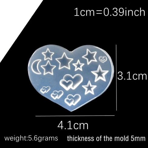 10 Pieces Nail Decoration Silicone Mold Resin Nail Art Casting Molds DIY Manicure Crystal Phone case Decoration (A11-A20) in Saudi Arabia