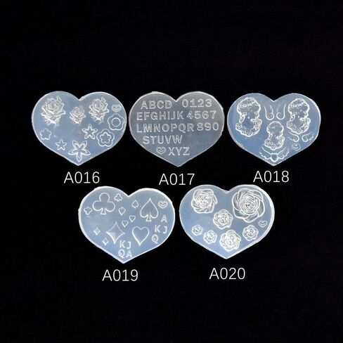 10 Pieces Nail Decoration Silicone Mold Resin Nail Art Casting Molds DIY Manicure Crystal Phone case Decoration (A11-A20) in Saudi Arabia