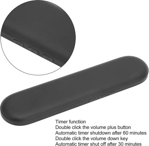GLOGLOW Portable Bluetooth Pillow Speaker with 20H Playtime for Sleep, Meditation, Audiobooks - 100Hz-20Khz Under Pillow Speaker with Volume Control (Black) in Saudi Arabia