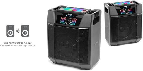 مكبر صوت بلوتوث عالي الطاقة Ion Explorer FX مع مؤثرات صوتية IPX4 مقاوم للماء in Kuwait