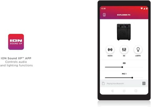 مكبر صوت بلوتوث عالي الطاقة Ion Explorer FX مع مؤثرات صوتية IPX4 مقاوم للماء in Kuwait