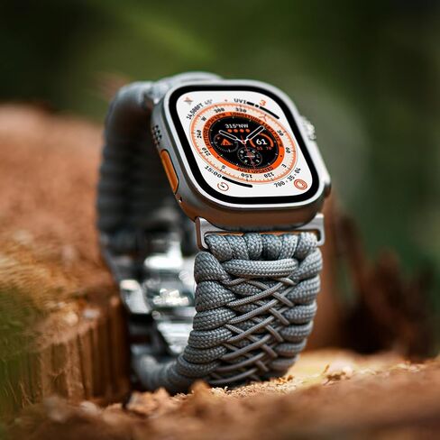 Tefeca Titan Series Paracord Band Compatible with Apple Watch 49mm 45mm 44mm 42mm, Ultra/Ultra2 Series 9/8/SE2/7/6/SE/5/4/3/2/1 in Saudi Arabia