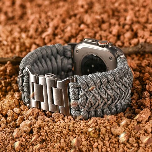 Tefeca Titan Series Paracord Band Compatible with Apple Watch 49mm 45mm 44mm 42mm, Ultra/Ultra2 Series 9/8/SE2/7/6/SE/5/4/3/2/1 in Saudi Arabia