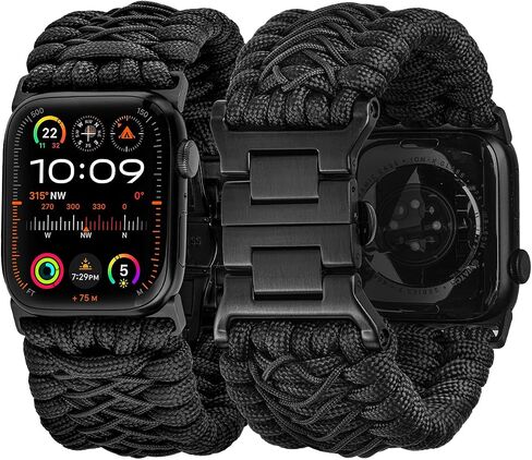 Tefeca Titan Series Paracord Band Compatible with Apple Watch 49mm 45mm 44mm 42mm, Ultra/Ultra2 Series 9/8/SE2/7/6/SE/5/4/3/2/1 in Saudi Arabia